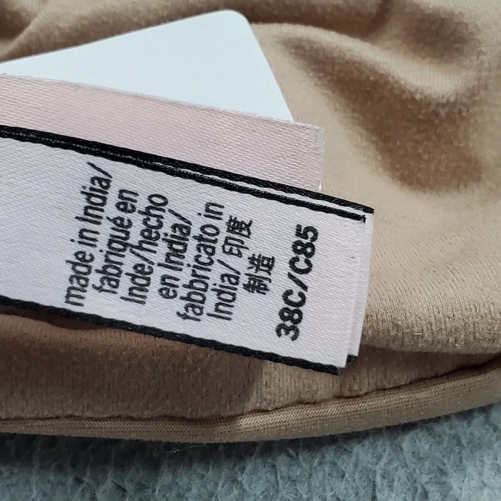 Victoria's Secret Women Bra 38C Beige Body By Victoria T Shirt Wireless